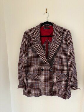 Marc Cain houndstooth double breasted blazer EUC size N3